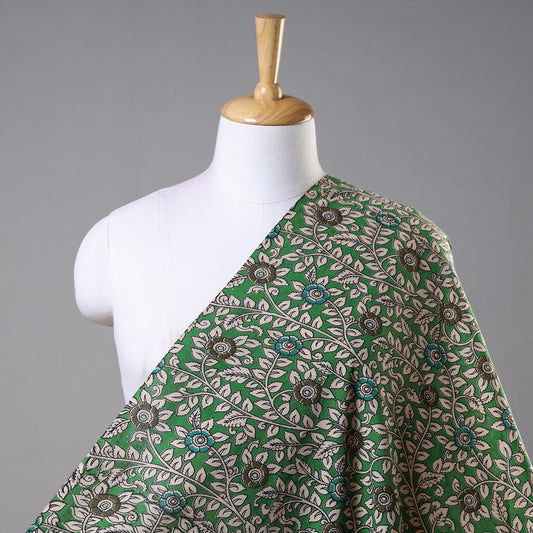 Green - Kalamkari Printed Cotton Fabric