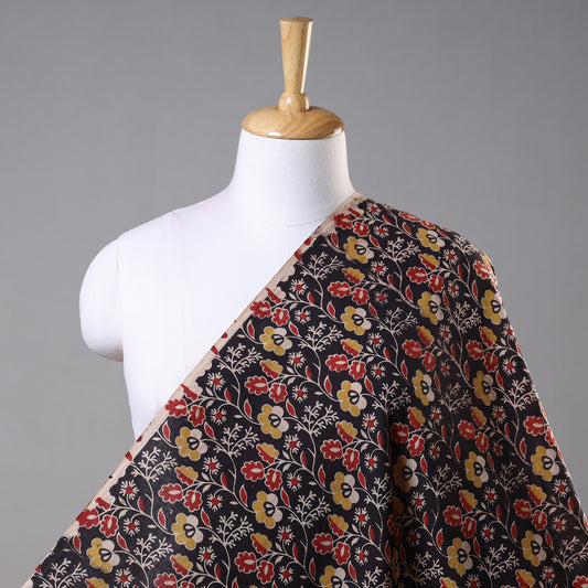 Black - Kalamkari Printed Cotton Fabric