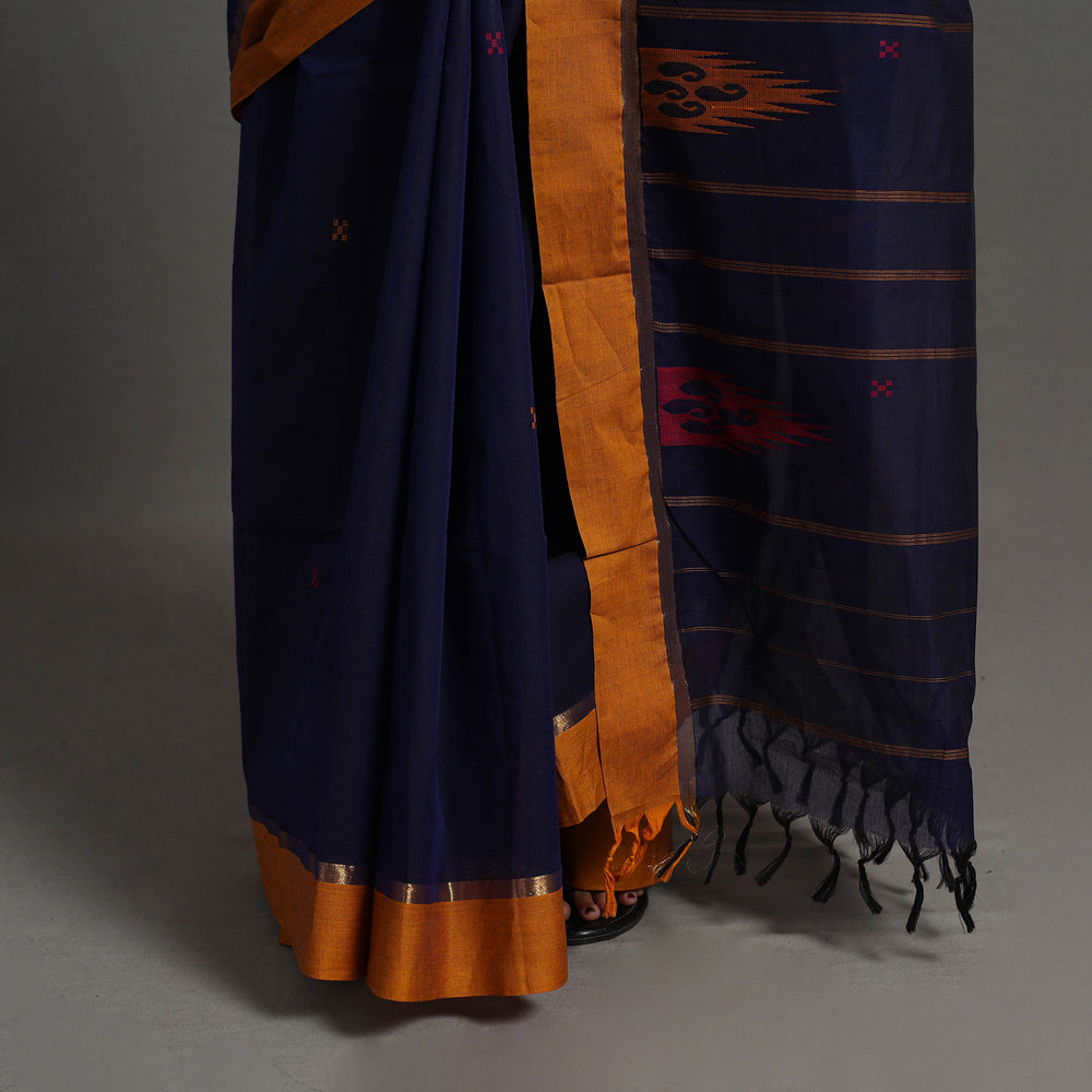 Blue - Kanchipuram Cotton Saree with Buta 61