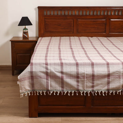 Handloom Cotton Single Bedsheet (90 x 60 in) 259