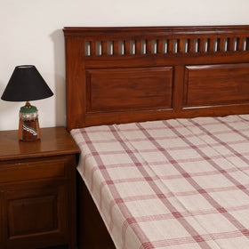 Handloom Cotton Single Bedsheet (90 x 60 in) 259