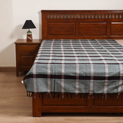 Handloom Cotton Single Bedsheet (90 x 60 in) 261