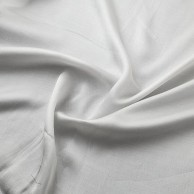 White - Pure Modal Silk Plain Fabric 06