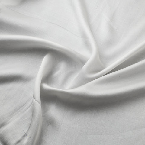 White - Pure Modal Silk Plain Fabric 06
