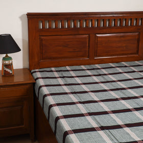 Handloom Cotton Single Bedsheet (90 x 60 in) 261