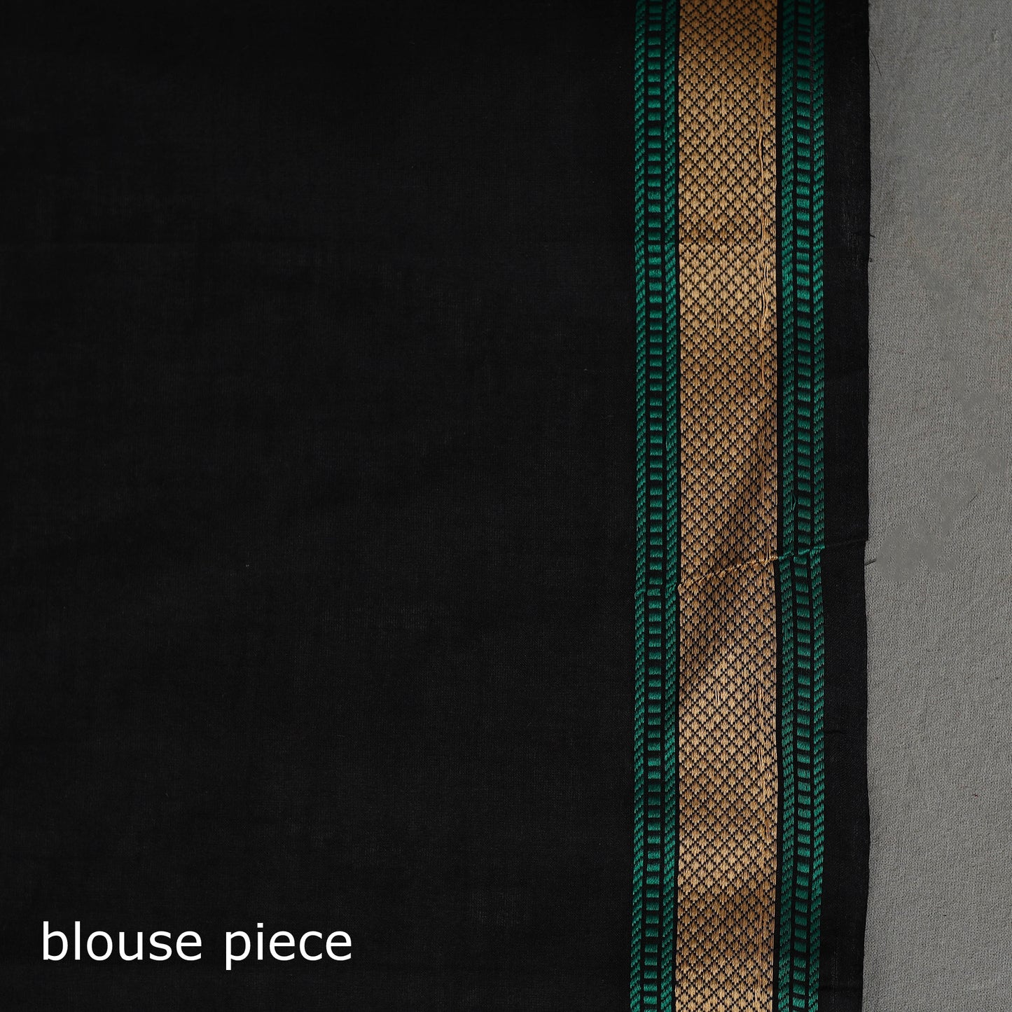 Black - Kanchipuram Cotton Saree with Buta 62