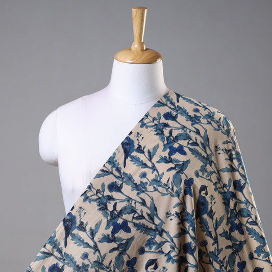 Blue - Kalamkari Printed Cotton Fabric