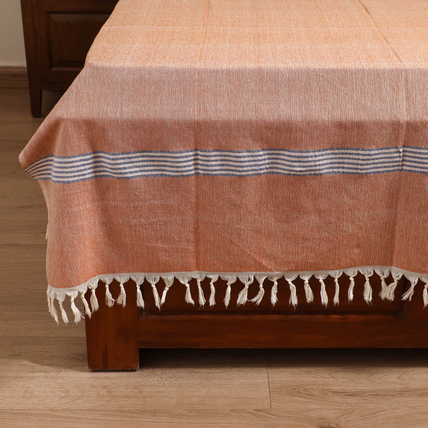 Handloom Cotton Single Bedsheet (90 x 60 in) 262