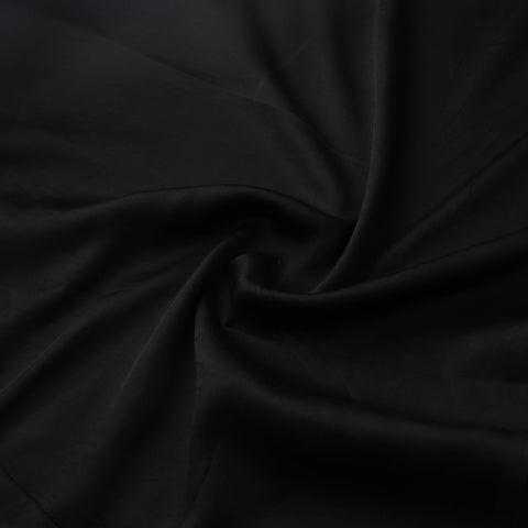 Black - Plain Pure Modal Silk Fabric 07