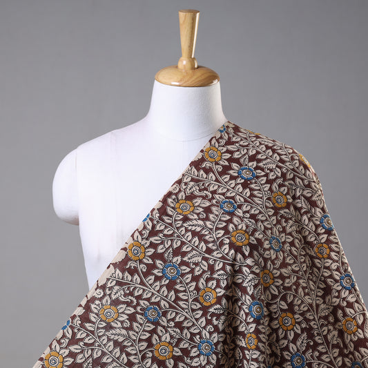 Brown - Kalamkari Printed Cotton Fabric