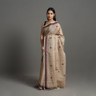 Beige - Kanchipuram Cotton Saree with Buta 64