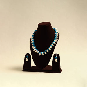 Handcrafted Thread Beads Shell Work Necklace Set 01