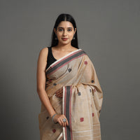 Beige - Kanchipuram Cotton Saree with Buta 64