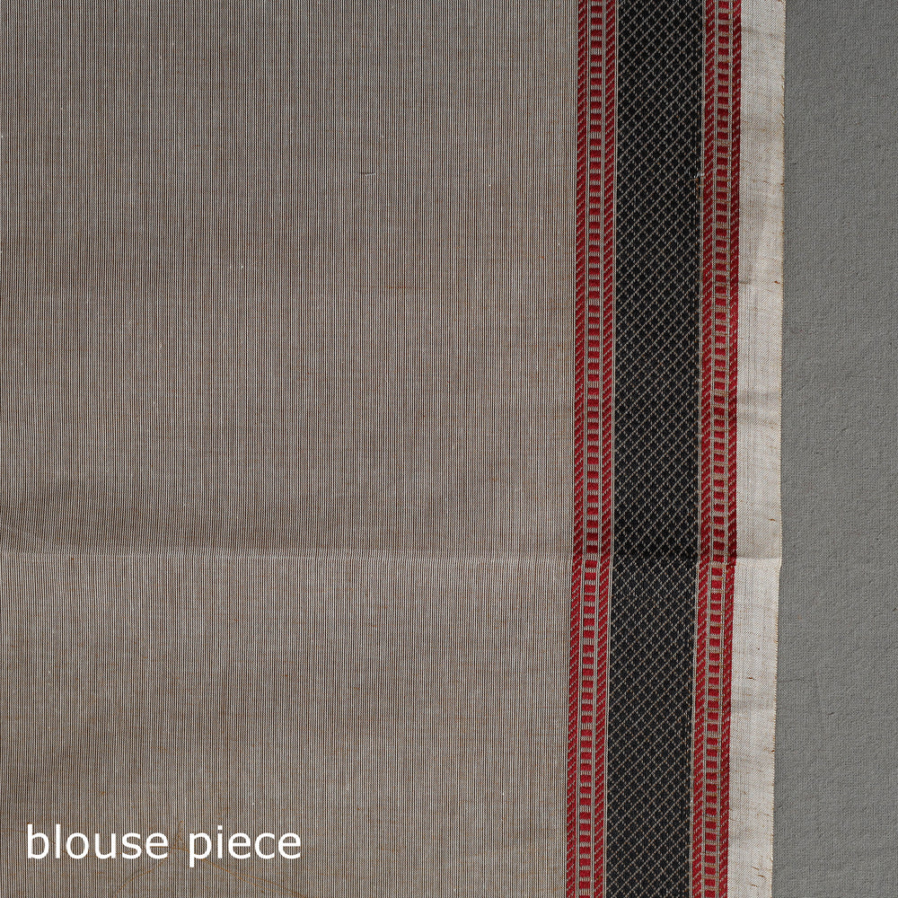 Beige - Kanchipuram Cotton Saree with Buta 64