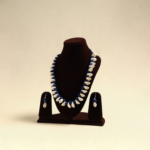 Handcrafted Thread Beads Shell Work Necklace Set 05