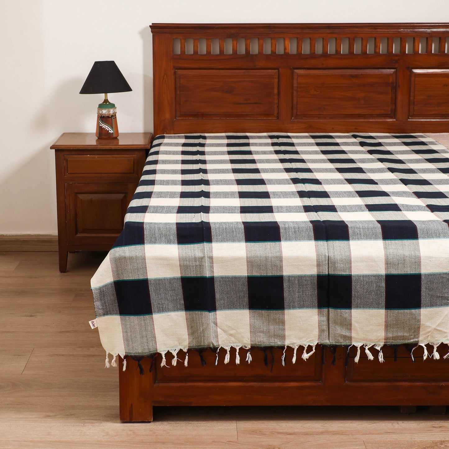 Handloom Cotton Single Bedsheet (90 x 60 in) 265