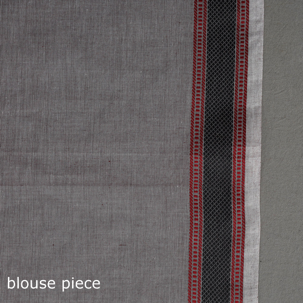 Grey - Kanchipuram Cotton Saree with Buta 65