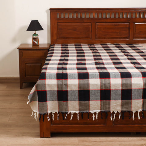 Handloom Cotton Single Bedsheet (90 x 60 in) 266