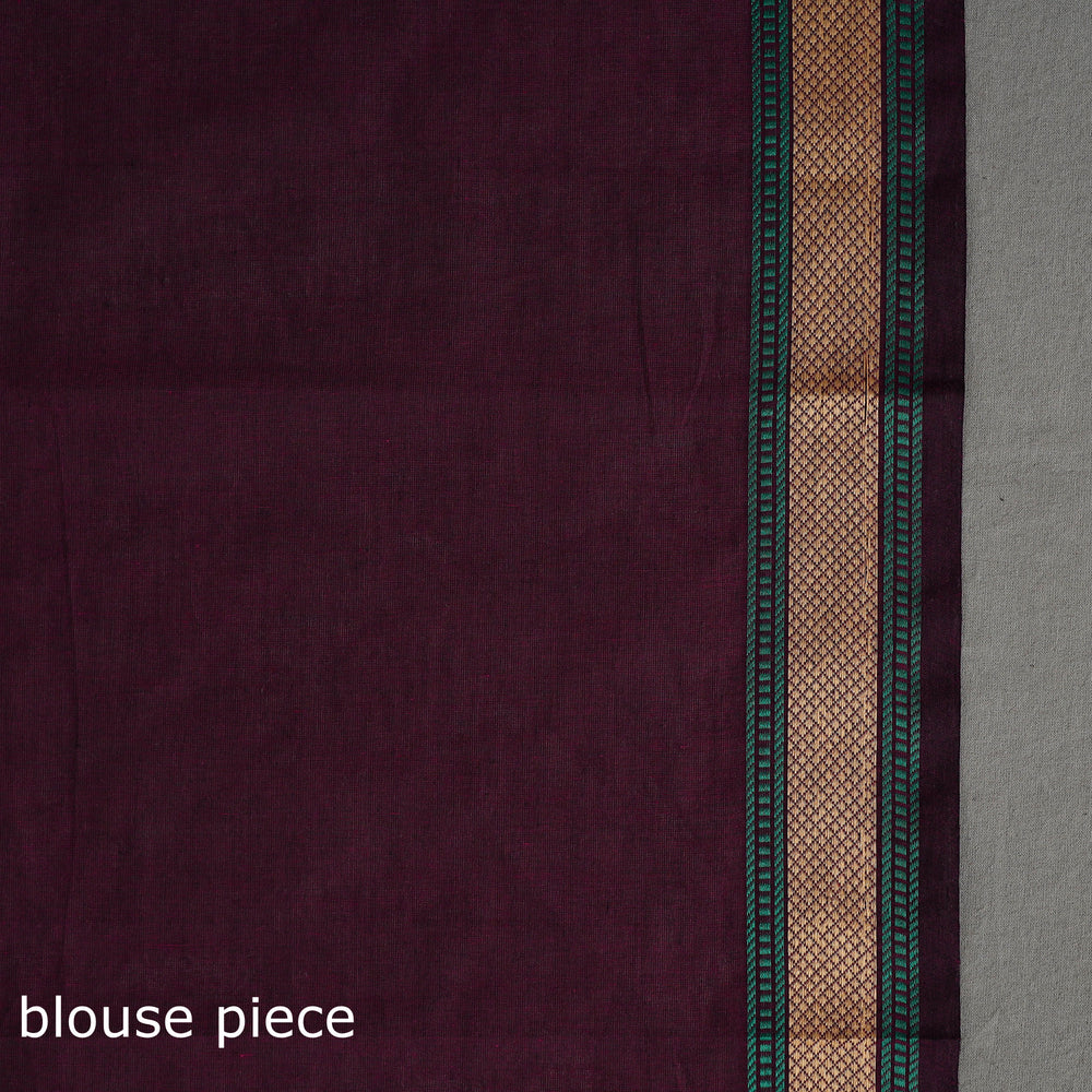 Purple - Kanchipuram Cotton Saree with Buta 66