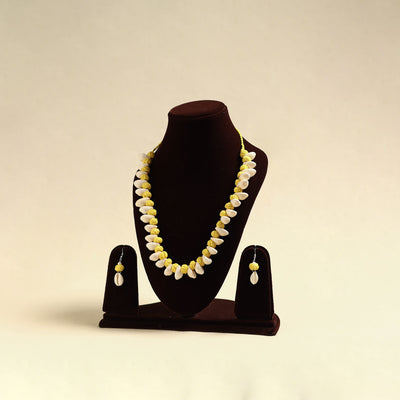 Handcrafted Thread Beads Shell Work Necklace Set 09