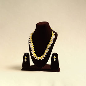 Handcrafted Thread Beads Shell Work Necklace Set 09