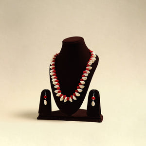 Handcrafted Thread Beads Shell Work Necklace Set 10
