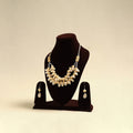 Handcrafted Thread Beads Shell Work Double Layered Necklace Set 12