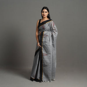 Grey - Kanchipuram Cotton Saree with Buta 68