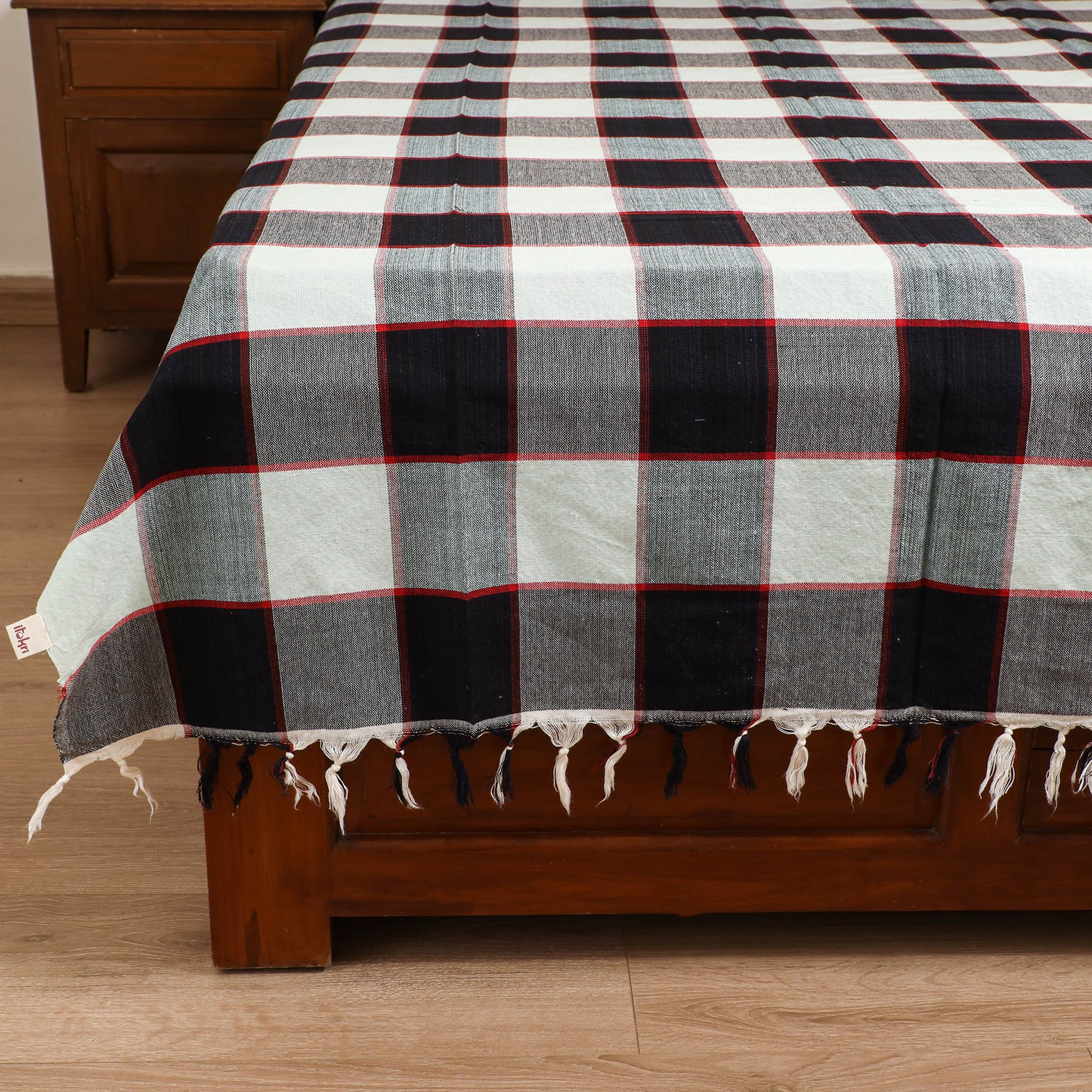 Handloom Cotton Single Bedsheet (90 x 60 in) 269