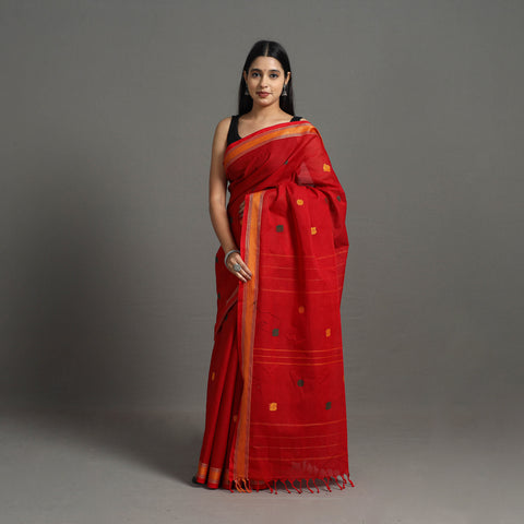 Red - Kanchipuram Cotton Saree with Buta 69