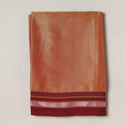 Orange - Karnataka Khun Weave Cotton Precut Fabric (1.5 meter)