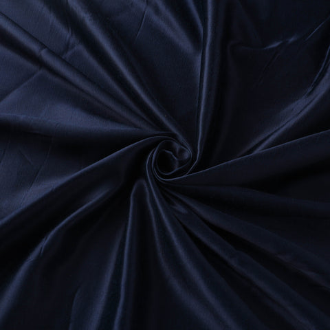 Blue - Pure Mashru Silk Plain Fabric (Width - 46 in) 05
