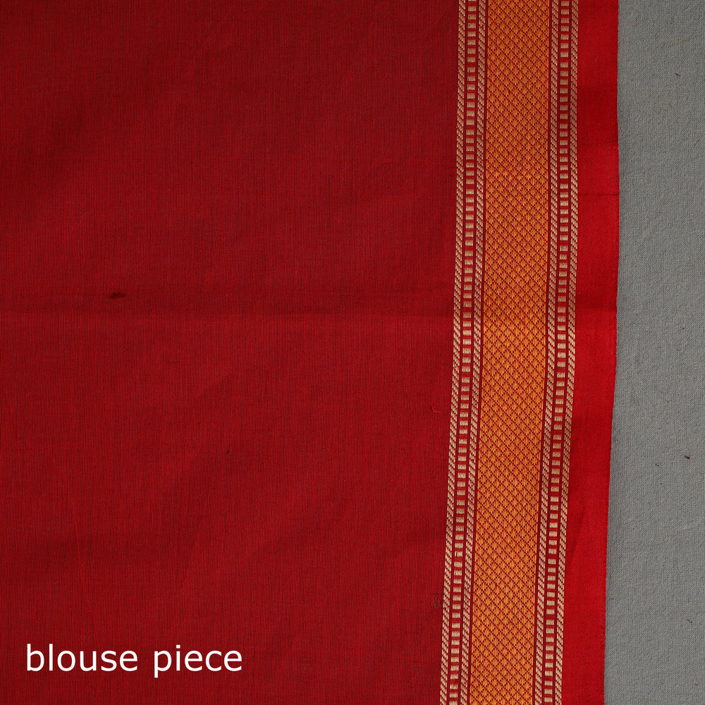 Red - Kanchipuram Cotton Saree with Buta 69