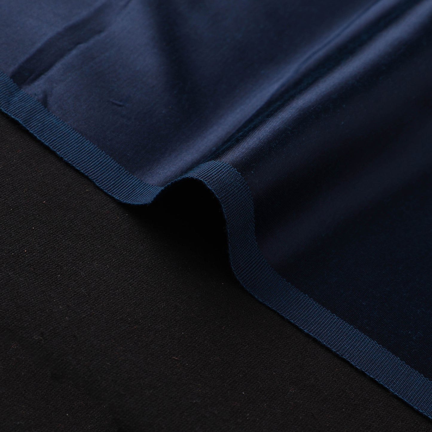 Blue - Pure Mashru Silk Plain Fabric (Width - 46 in) 05