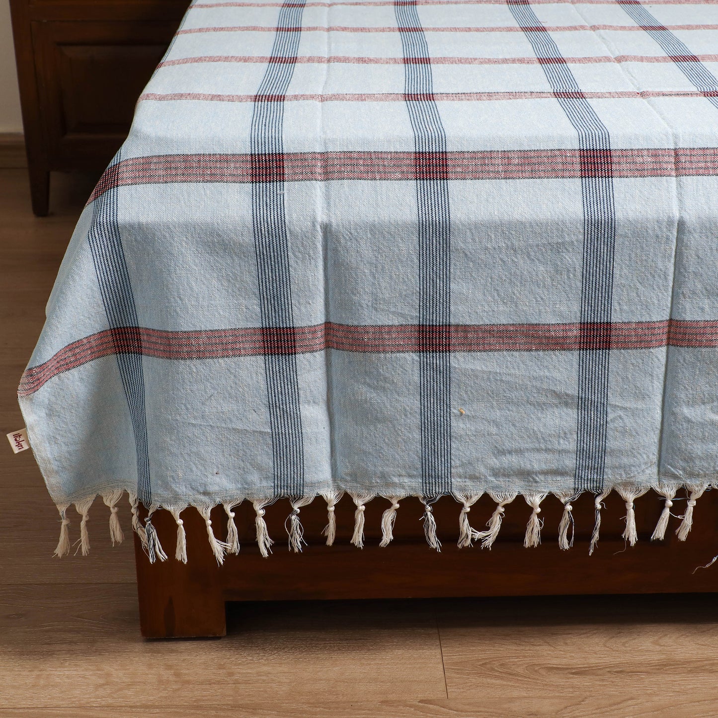 Handloom Cotton Single Bedsheet (90 x 60 in) 271