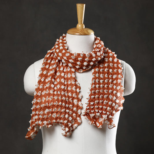 Orange - Kutch Bandhani Tie-Dye Cotton Stole