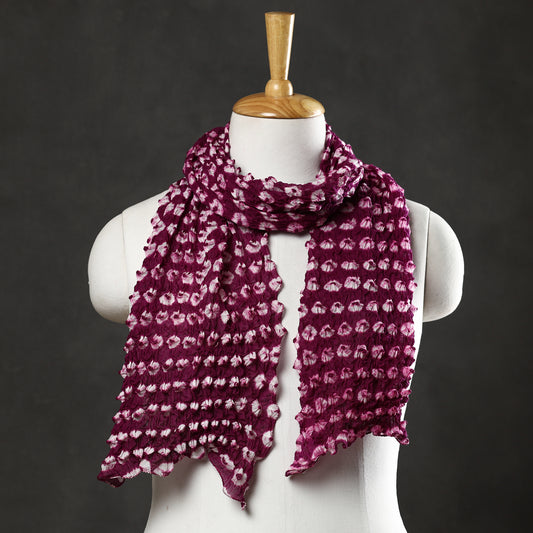 Purple - Kutch Bandhani Tie-Dye Cotton Stole