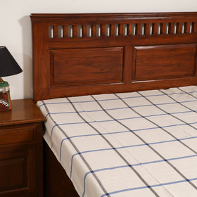 Handloom Cotton Single Bedsheet (90 x 60 in) 272