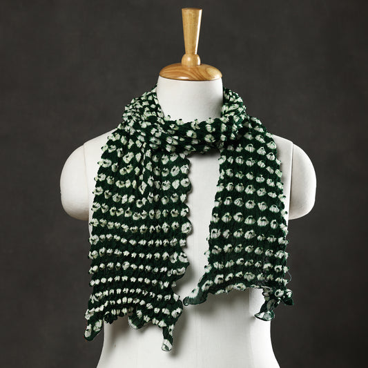 Green - Kutch Bandhani Tie-Dye Cotton Stole