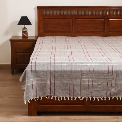 Handloom Cotton Single Bedsheet (90 x 60 in) 273