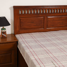 Handloom Cotton Single Bedsheet (90 x 60 in) 273