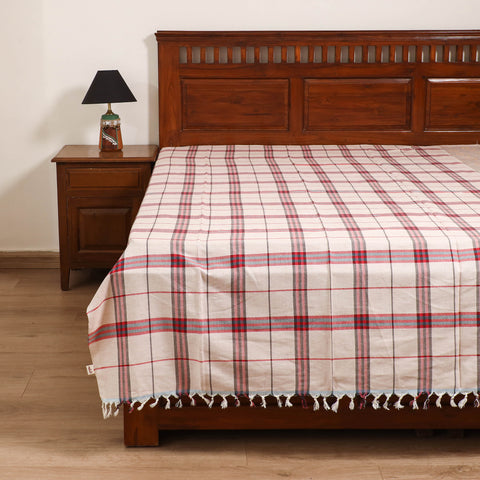Handloom Cotton Single Bedsheet (90 x 60 in) 274