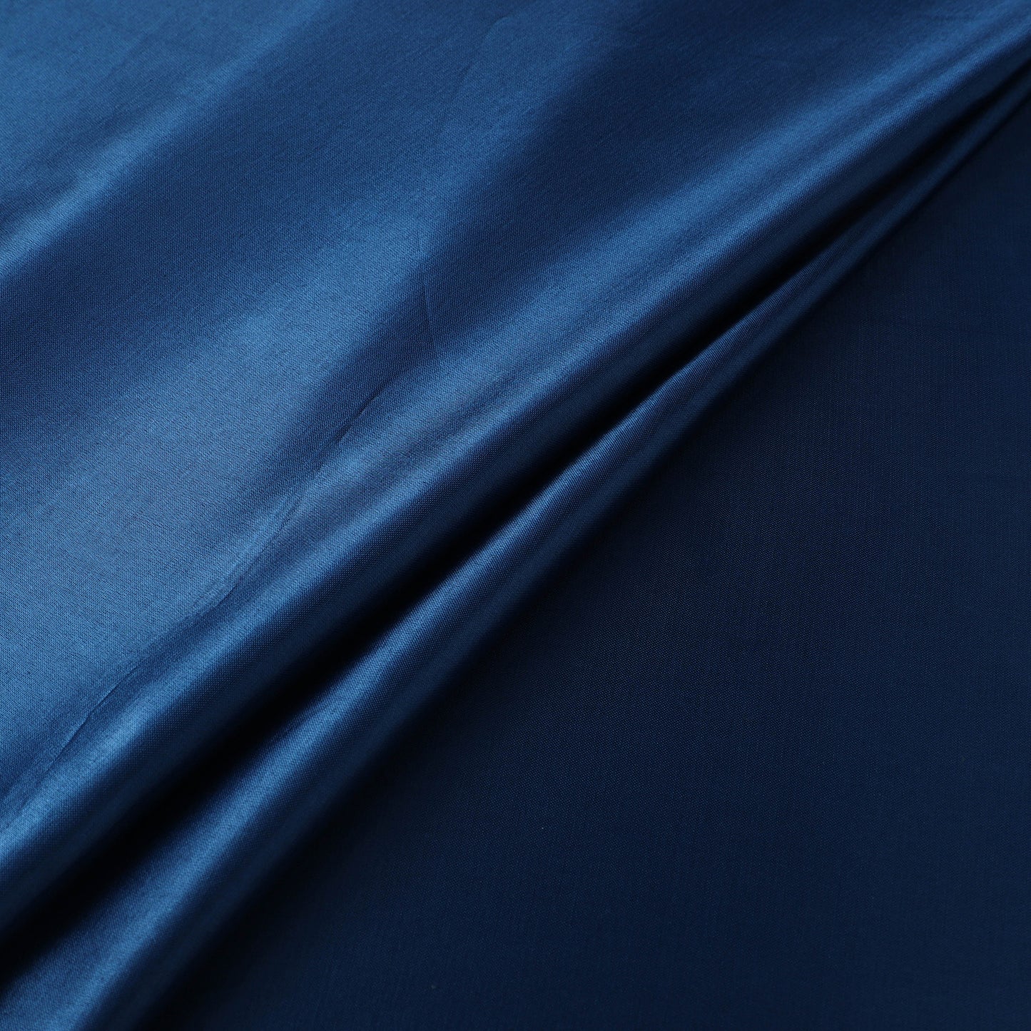 Blue - Pure Mashru Silk Plain Fabric (Width - 46 in) 08