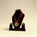 Handcrafted Wooden Beads Fabart Necklace Set 28