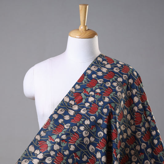 Blue - Kalamkari Printed Cotton Fabric