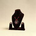 Handcrafted Wooden Beads Fabart Necklace Set 32