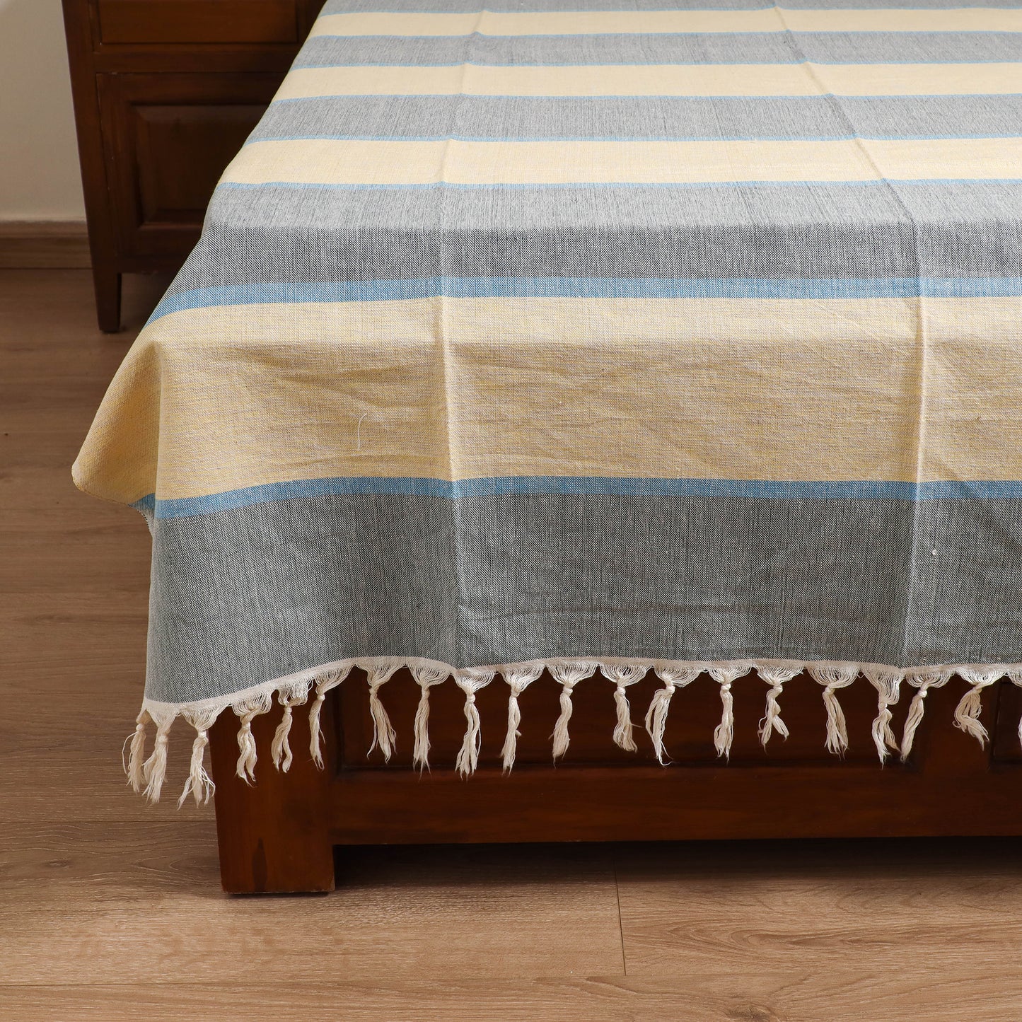 Handloom Cotton Single Bedsheet (90 x 60 in) 277
