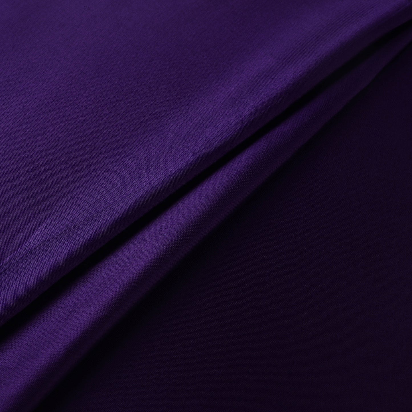 Blue - Pure Mashru Silk Plain Fabric (Width - 46 in)