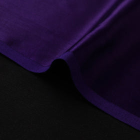 Blue - Pure Mashru Silk Plain Fabric (Width - 46 in)