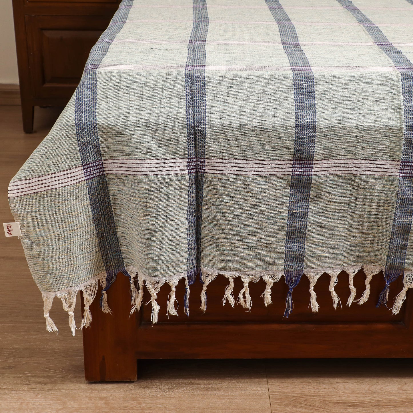 Handloom Cotton Single Bedsheet (90 x 60 in) 278